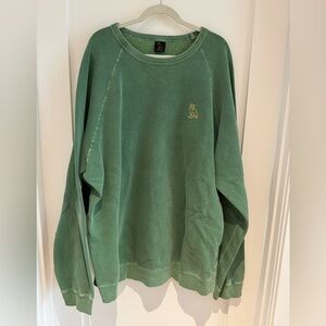 Men's Green Sweatshirt with Embroidered Logo